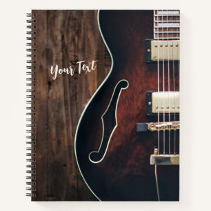Guitar Dark Wood Music  Notebook