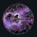 Guitar Dart Board Gift - Purple Black Design<br><div class="desc">Rock Guitar Music MIGNED Painting Design</div>