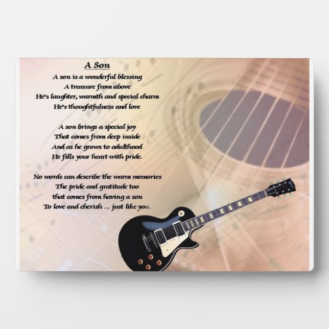 Guitar Design - Son poem Plaque (Front)