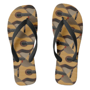 Guitar Design Wide Straps, Womens 5/6 - Mens 4/5 Flip Flops