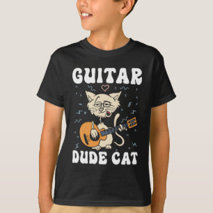 GUITAR DUDE CAT MUSICIAN FUNNY T-SHIRT