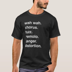 Guitar Effect Pedal Helvetica List Graphic Design T-Shirt