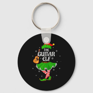 Guitar Elf Christmas Family Girls Women Elf Squad Key Ring