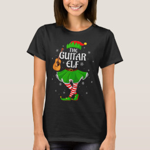 Guitar Elf Christmas Family Girls Women Elf Squad T-Shirt
