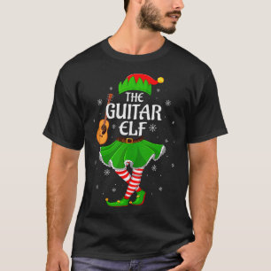 Guitar Elf Christmas Family Girls Women Elf Squad T-Shirt