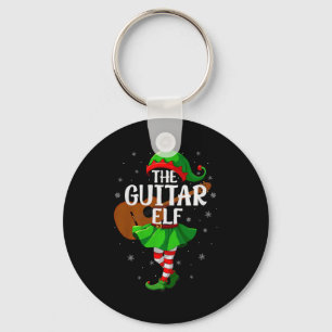 Guitar Elf Christmas Girls Women Elf Squad Xmas Fa Key Ring