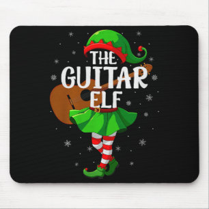 Guitar Elf Christmas Girls Women Elf Squad Xmas Fa Mouse Mat