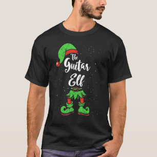 Guitar Elf Matching Family Christmas Pajama Costum T-Shirt