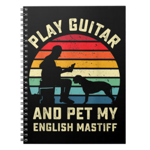 Guitar English Ma Lover Guitarist Pet Dog Owner Notebook