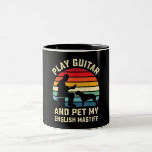 Guitar   English Ma Lover Guitarist Pet Dog Owner Two-Tone Coffee Mug