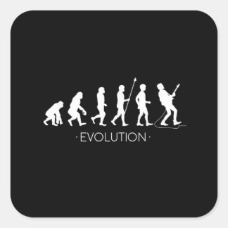 Guitar |Evolution of Guitarist | Rock Music Guitar Square Sticker