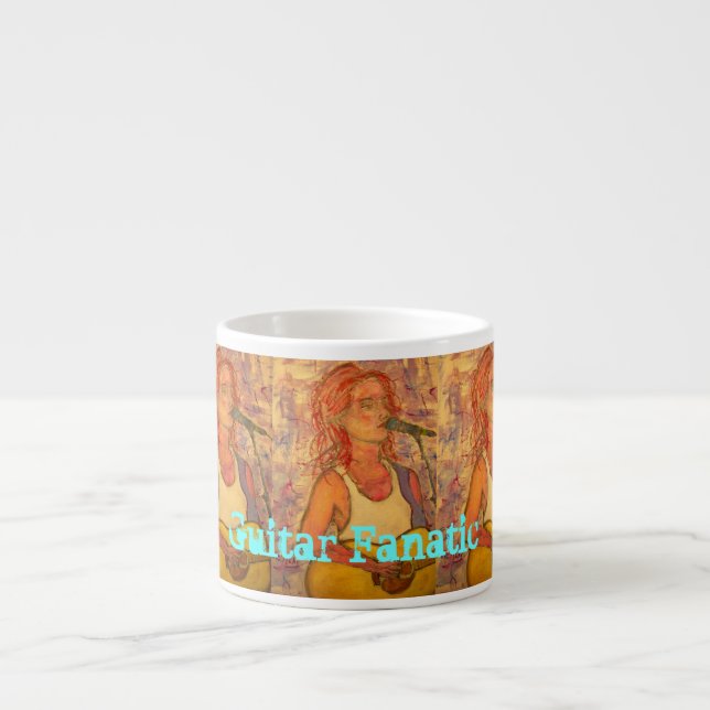 Guitar Fanatic Girl Espresso Cup (Front)
