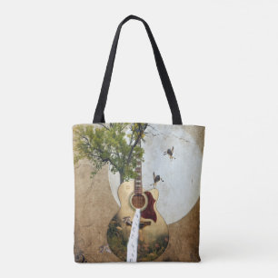 Guitar Fantasy Decorated Tote Bag
