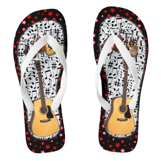 GUITAR FLIP FLOPS (Footbed)