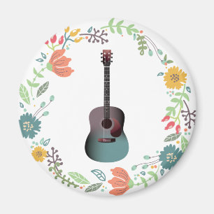 Guitar Flower Ring Magnet