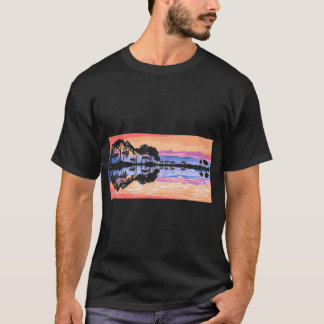 Guitar Forest Lake Shadow Reflection Guitarist & T-Shirt