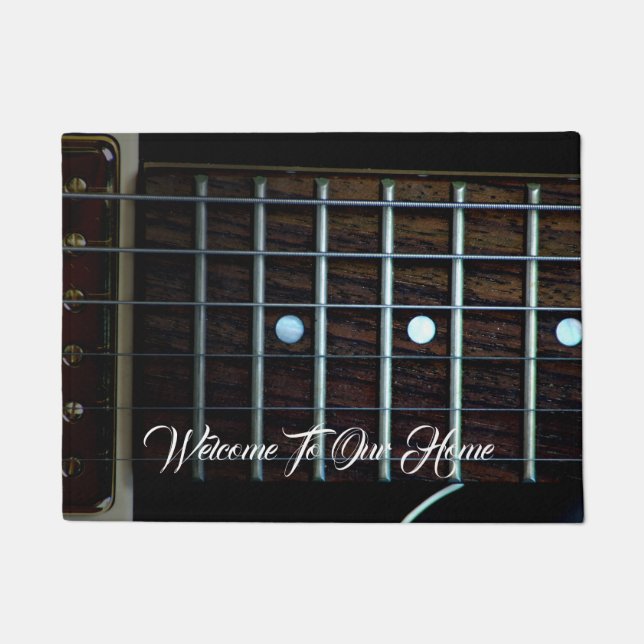 Guitar Fretboard Photograph Doormat (Front)