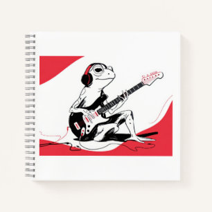 Guitar Frog – Cool Music Animal Art Notebook