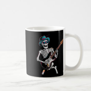 Guitar Ghost Vintage Rocker Skeleton Tee Coffee Mug