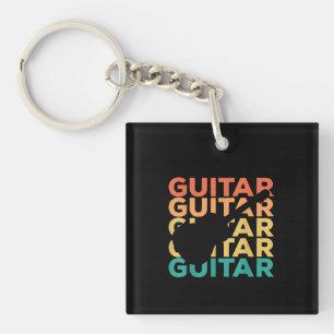 Guitar Gift Acoustic Guitar Guitarists Key Ring