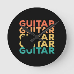 Guitar Gift   Acoustic Guitar Guitarists Round Clock