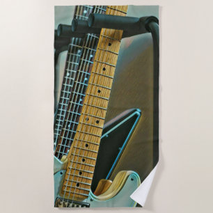 guitar gift for fathers day beach towel