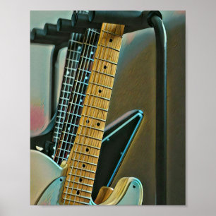guitar gift for fathers day poster