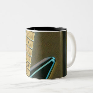 guitar gift for fathers day Two-Tone coffee mug