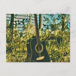 Guitar gift for guitarist postcard
