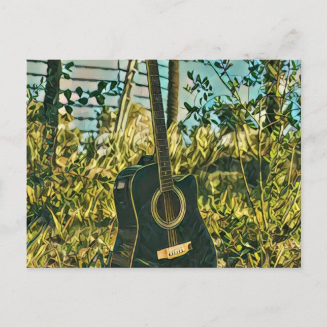 Guitar gift for guitarist postcard (Front)