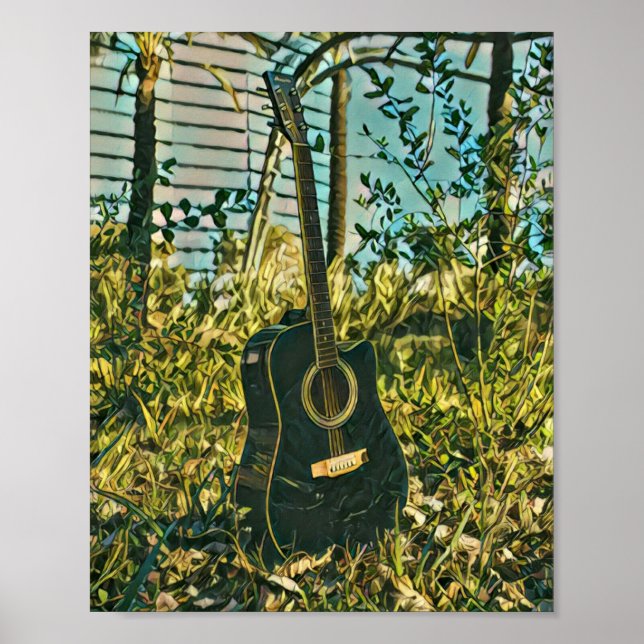 Guitar gift for guitarist poster (Front)