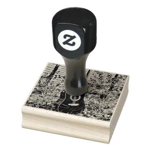 Guitar gift for guitarist rubber stamp (Stamp)