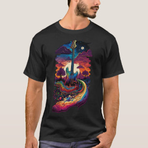Guitar Gift Guitarist Rock Concert Festival Guitar T-Shirt