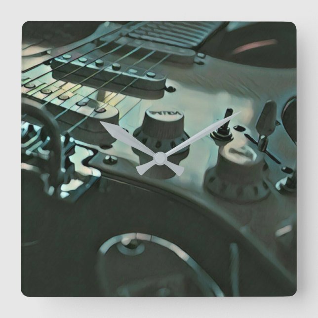 Guitar gifts for boyfriend square wall clock (Front)