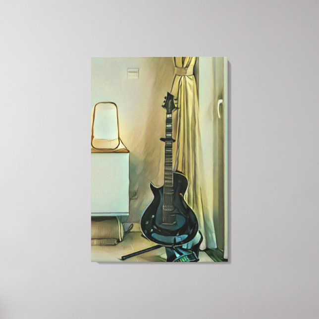 Guitar gifts for dad canvas print (Front)