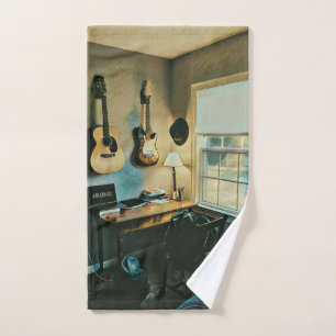 Guitar gifts for girlfriend hand towel