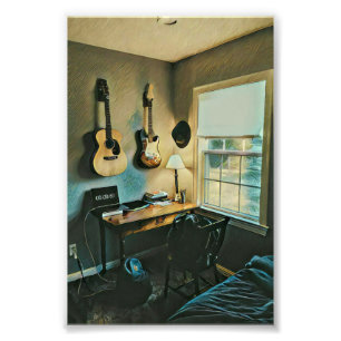 Guitar gifts for girlfriend photo print