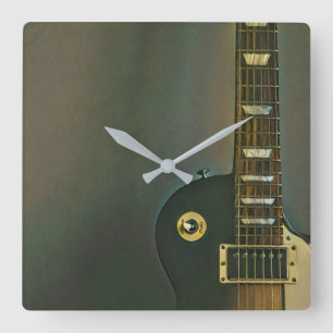 Guitar gifts for him square wall clock