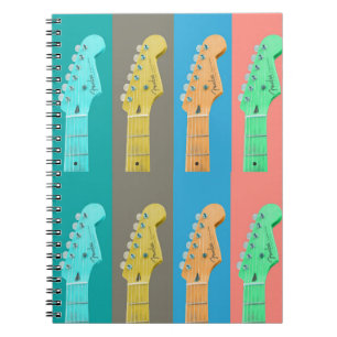 Guitar Girl modern pastel colourful music Notebook