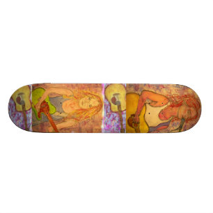 Guitar Girls Art Skateboard
