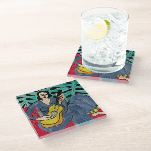 Guitar  Glass Coaster