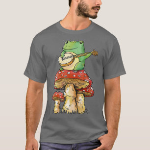 Guitar Goblincore Natur Magical Fungi Cottagecore T-Shirt