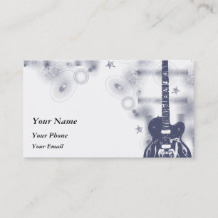 Guitar Graphic Blu Profile Card