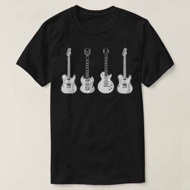 Guitar Graphic Guitar Player Rock Band Member Musi T-Shirt (Design Front)