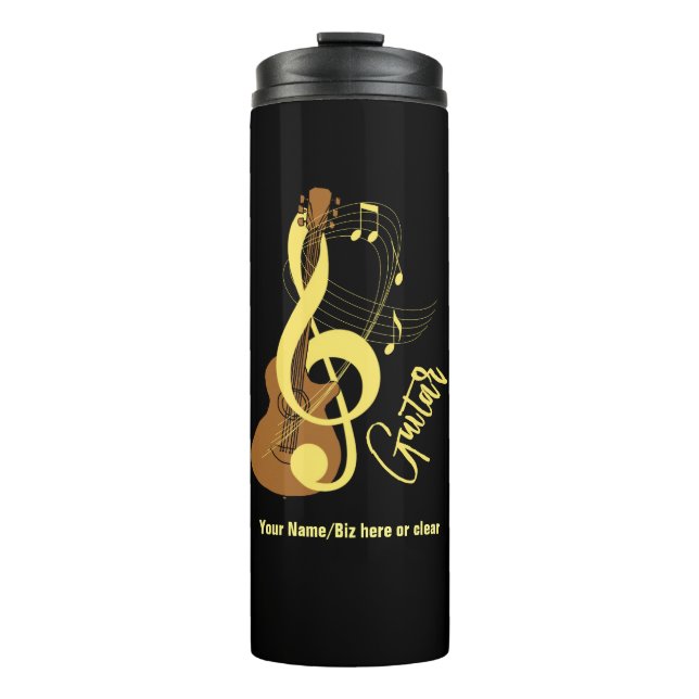 Guitar Graphic Musician Music Theme Thermal Tumbler (Front)