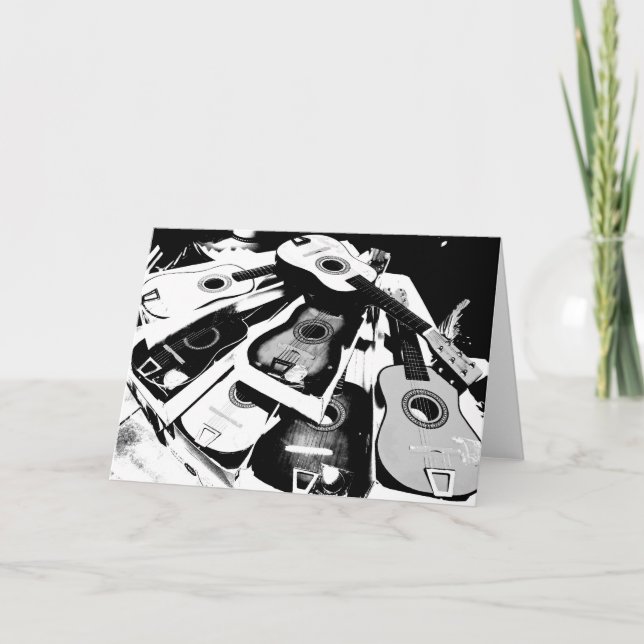 Guitar Greeting Card - 001 (Front)