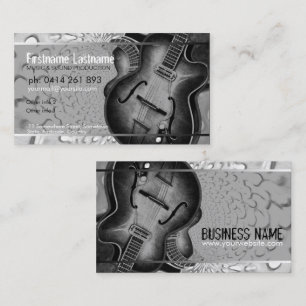 GUITAR Grey Black Music Business card