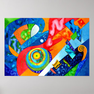 "Guitar Groove" by R.A.Brown© Poster