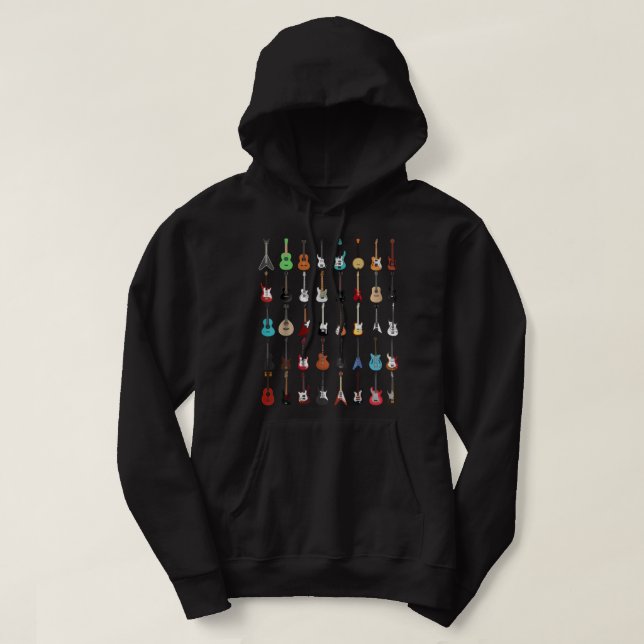 Guitar Guitar Musical Instrumentee Hoodie (Design Front)