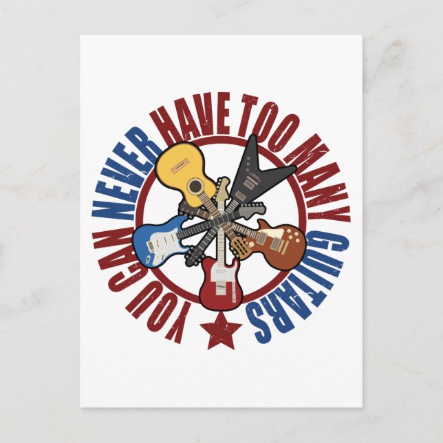 Guitar Guitarist Music Rock Guitar Player Musician Postcard (Front)